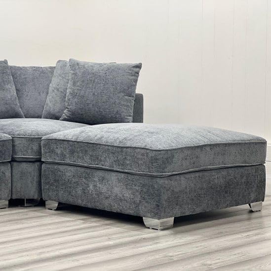 Bishop U Shape Sofa | Living Room Corner Suite with Footstool | Fabric