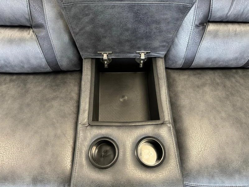 Nova Leather Electric Recliner | With Cupholders |  USB Charging Ports |  Elephant Grey | Corner Sofa