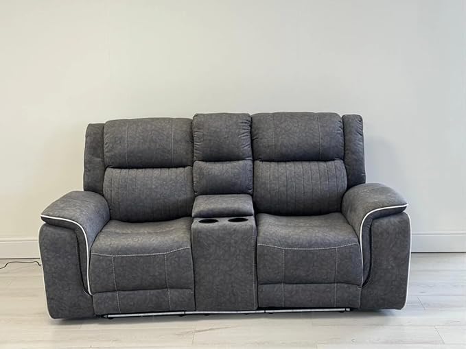 Hannah | Fabric | Electric Recliner | Grey | Sofas | 3+2+1 and Corner