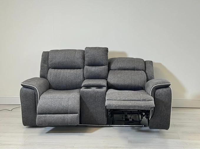 Hannah | Fabric | Electric Recliner | Grey | Sofas | 3+2+1 and Corner