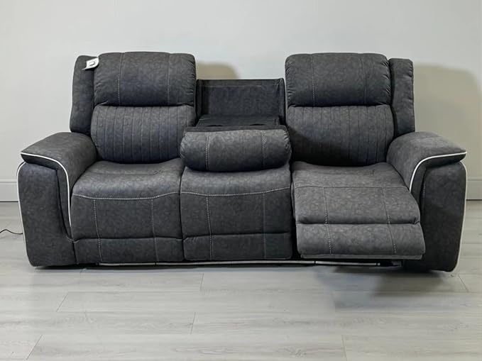 Hannah | Fabric | Electric Recliner | Grey | Sofas | 3+2+1 and Corner