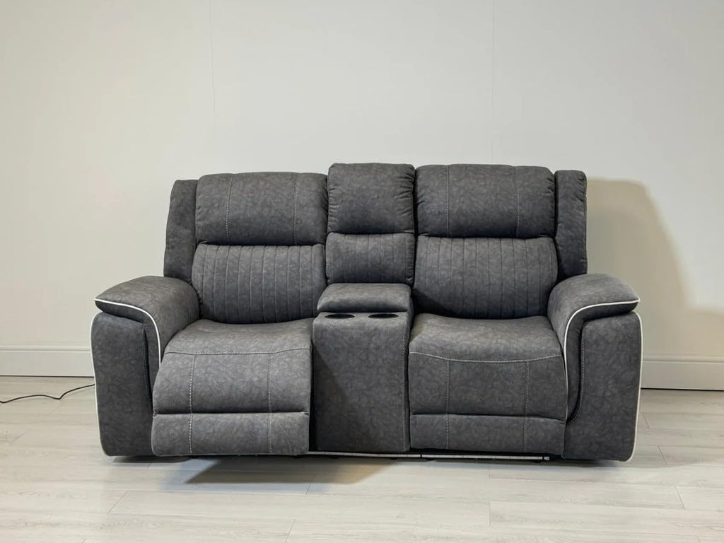 Hannah | Fabric | Electric Recliner | Grey | Sofas | 3+2+1 and Corner