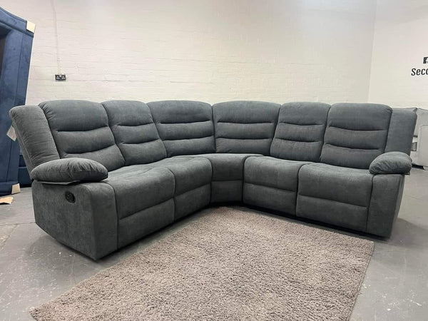 Roma Fabric Corner Recliner with Cupholders