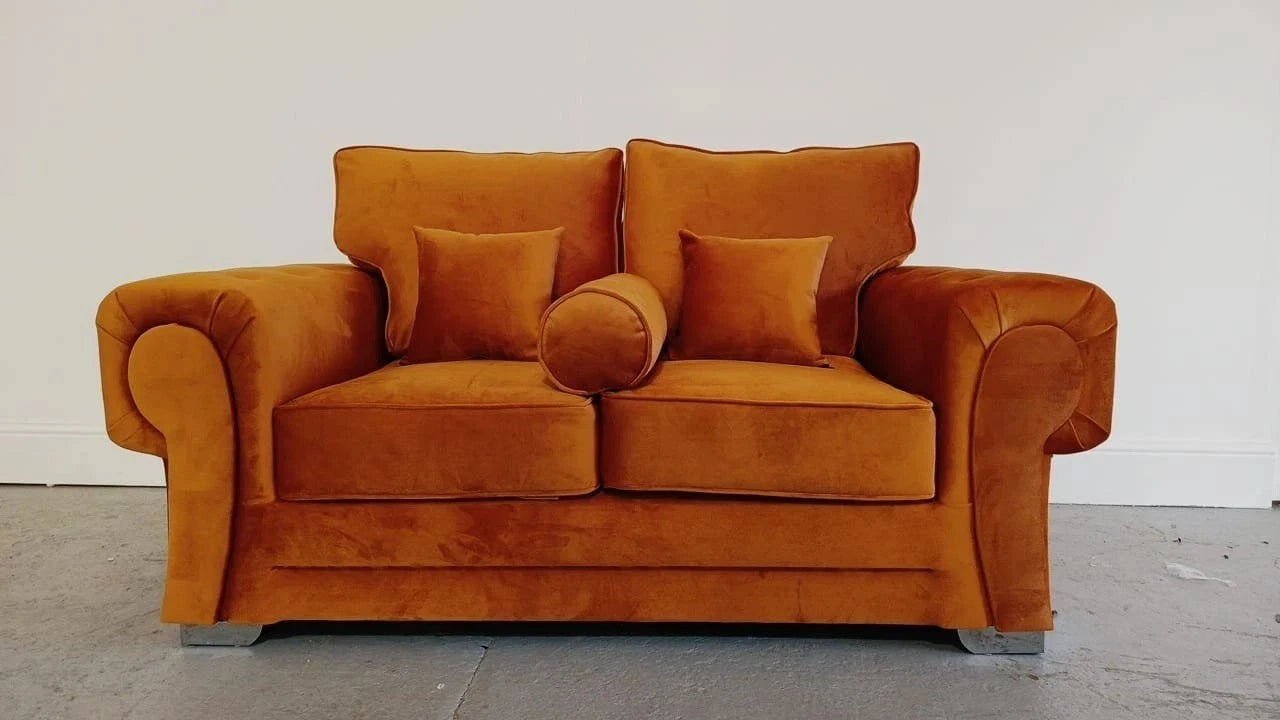 Premium Kengiston Fabric Texture - Orange and Pearl
