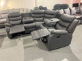 Roma Leather Corner Recliner Sofas with Cupholders