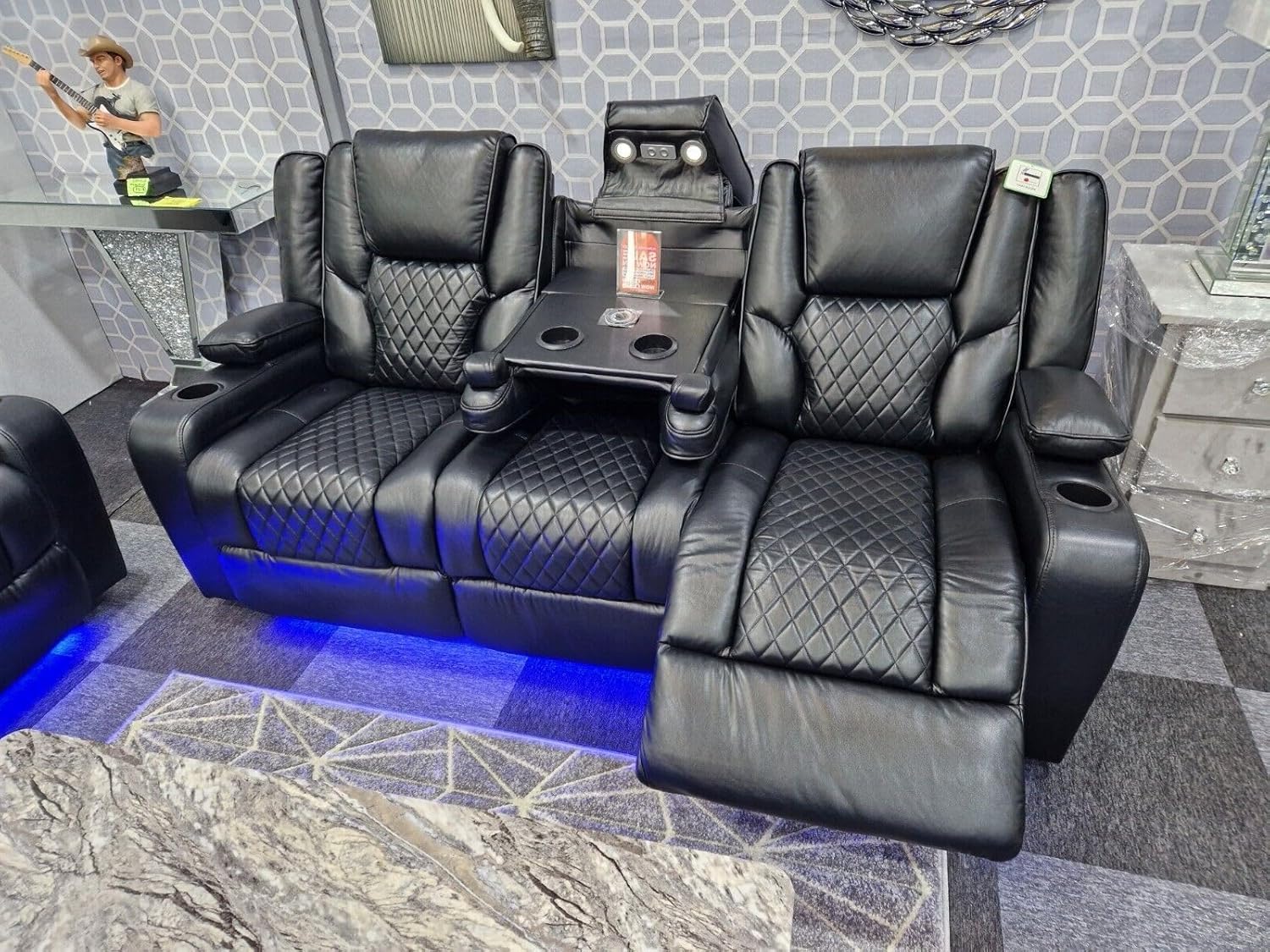 Orlando Electric Recliner 3+2 Sofa | Leather | USB | Cup Holders - IQ Sofas