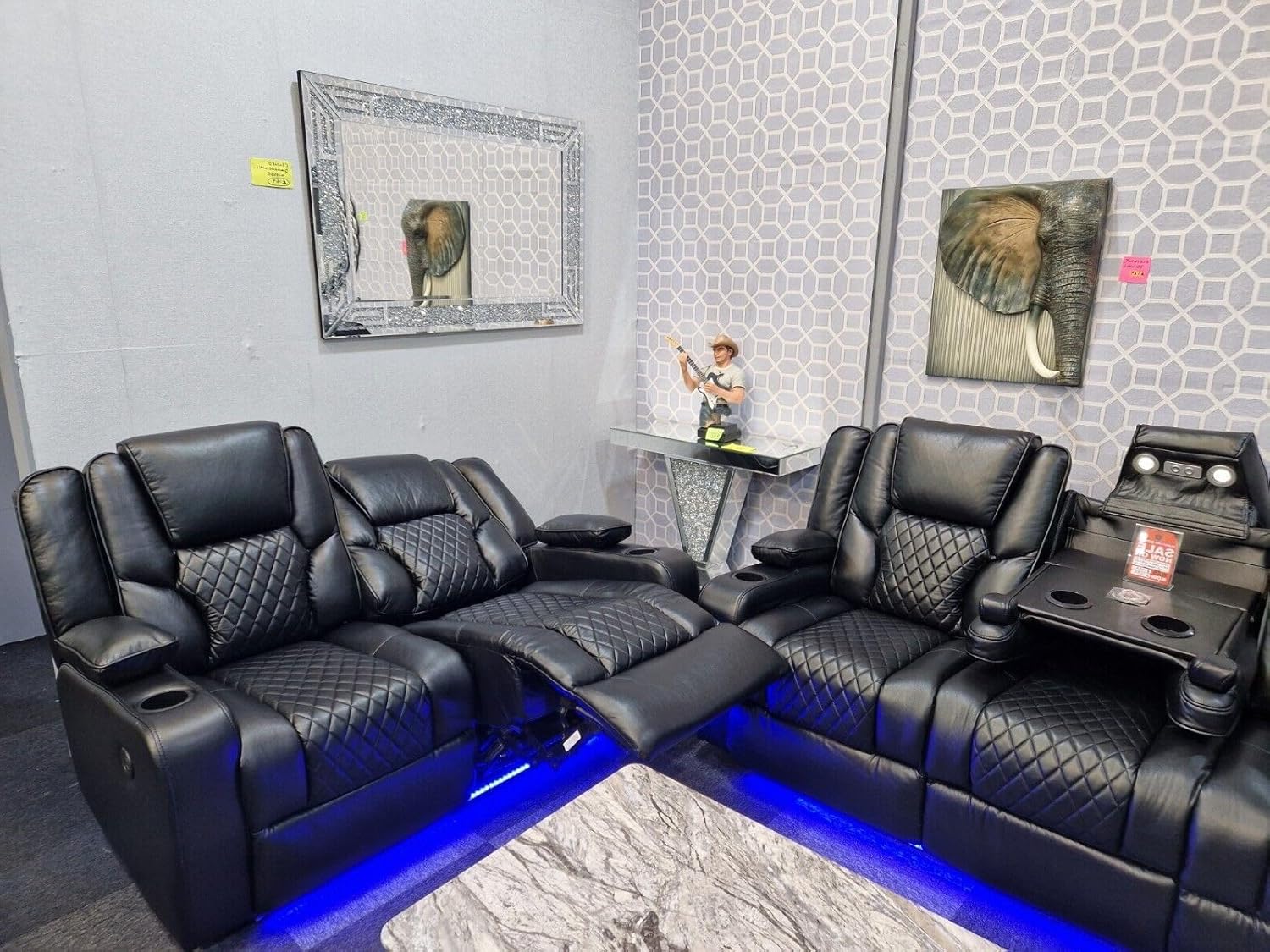 Orlando Electric Recliner 3+2 Sofa | Leather | USB | Cup Holders - IQ Sofas