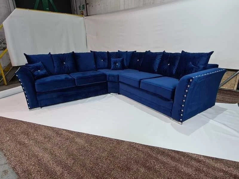 Brand New  |Luxury Essex Corner Sofa | Royal Blue | Truffle | 2C2. | FREE DELIVERY