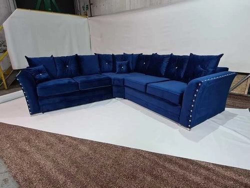 Brand New  |Luxury Essex Corner Sofa | Royal Blue | Truffle | 2C2. | FREE DELIVERY