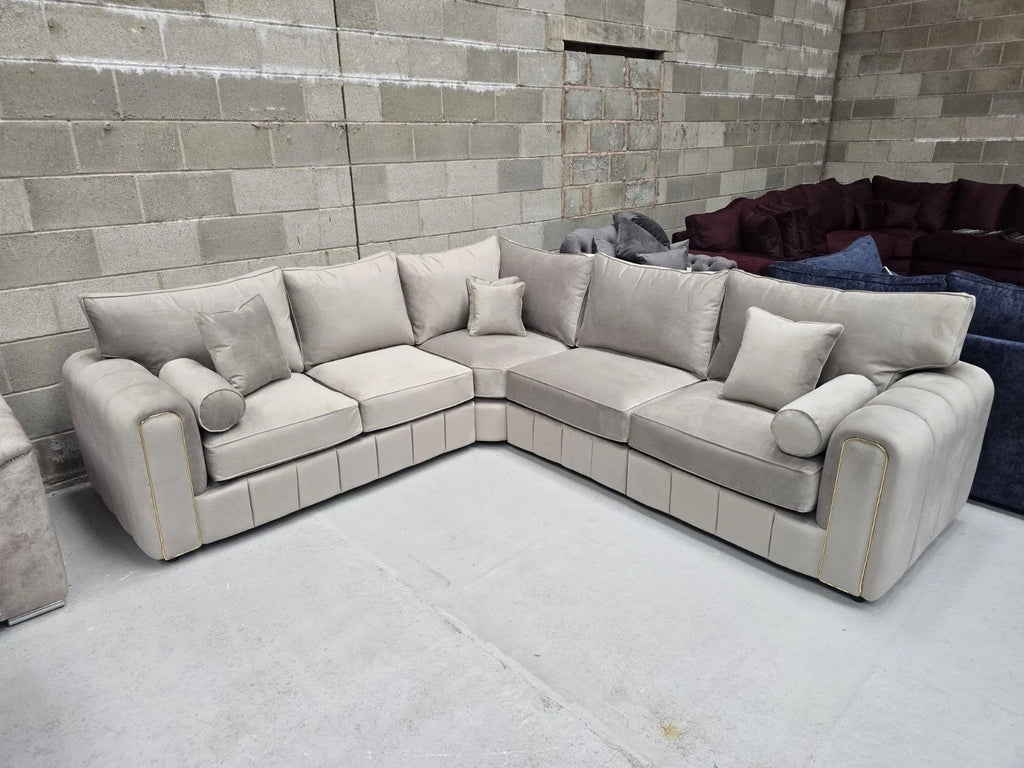 Milano - 2c2 Corner Sofa | High Back | Pebble Plush | Upgraded Seating