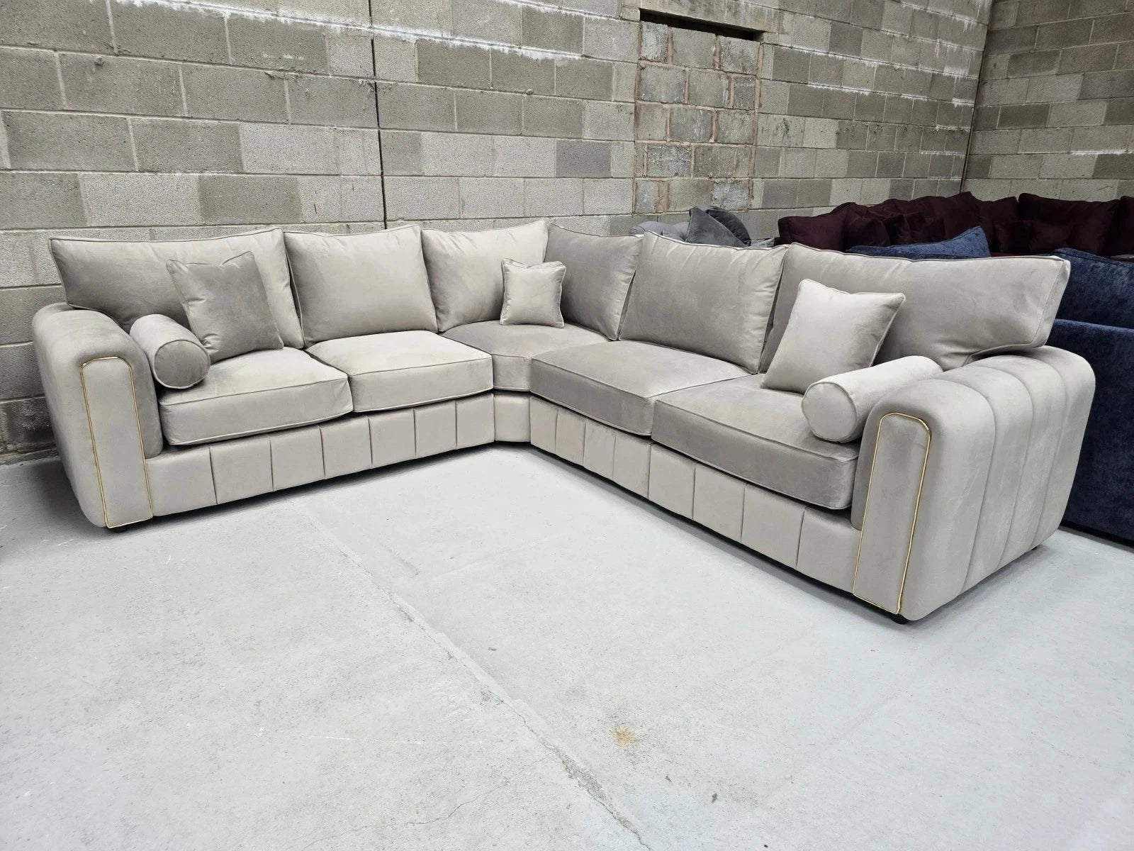 Milano - 2c2 Corner Sofa | High Back | Pebble Plush | Upgraded Seating