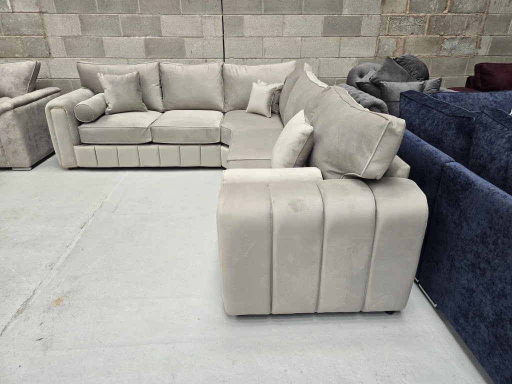 Milano - 2c2 Corner Sofa | High Back | Pebble Plush | Upgraded Seating