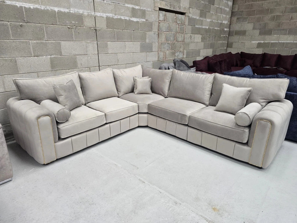 Milano - 2c2 Corner Sofa | High Back | Pebble Plush | Upgraded Seating